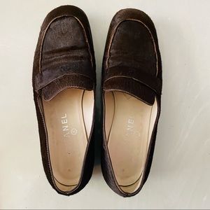 Vintage Chanel calfskin loafers
